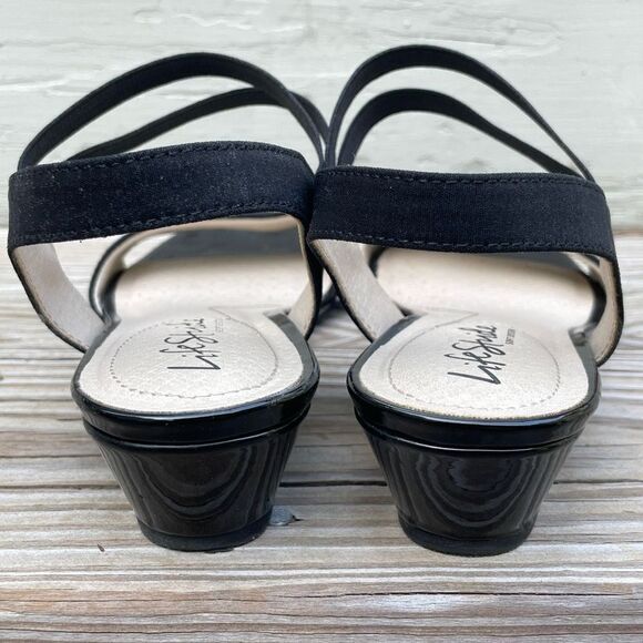 Life Stride Yolo Women's Black Ankle Strap Wedge Sandals Size 7 NWOT - Picture 5 of 8